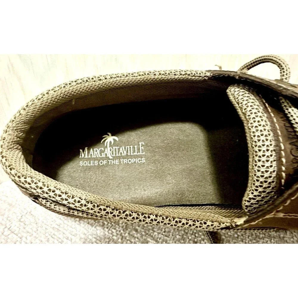 Margaritaville Men's Anchor Lace Boat Shoe Brown Size 10 MG1301E